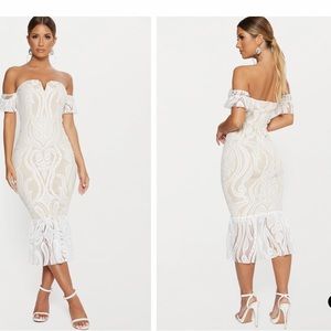 White Lace MIDI Dress